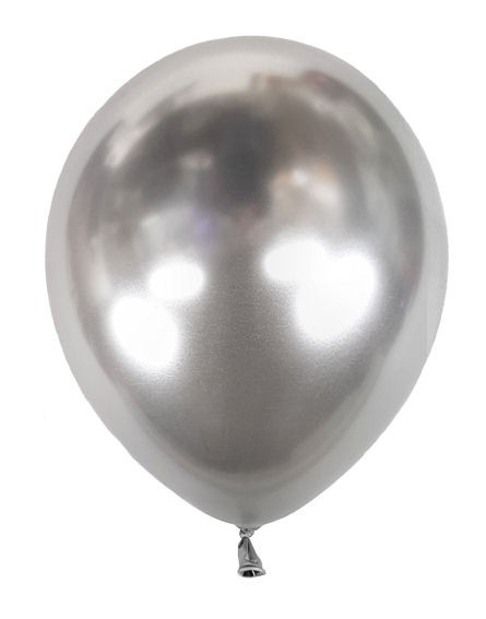 1 Stück Luftballon mit ca. 30 cm Ø, glossy-silber