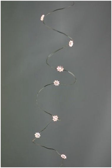 'Blume' 20er LED - Lichterkette mit Timer, Indoor, warmweiß, ca. 2,20 mtr.