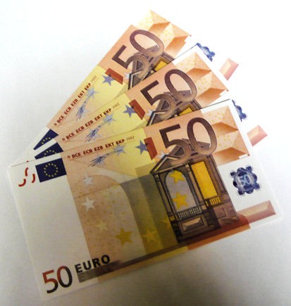 1 Stück '50er Euro-Ersatz-Schein' 125%, einseitig, Spielgeld
