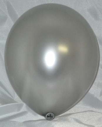 10 Stück Luftballons mit ca. 30 cm Ø, metallic-silber