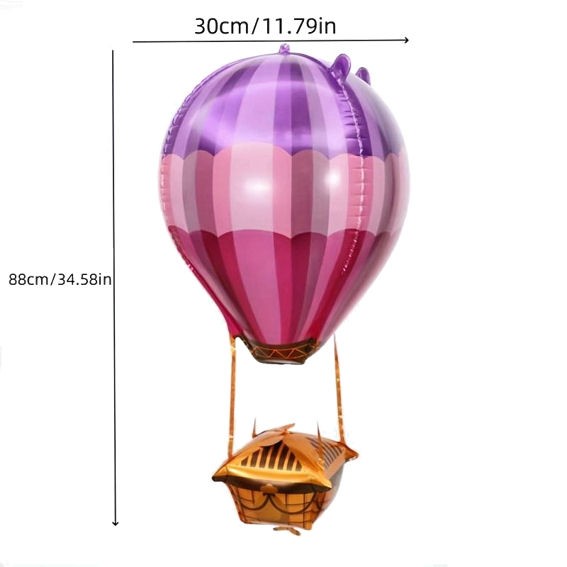 Folien-Shape (E) '3D-Fesselballon' rosa-pink-lila